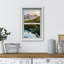 Fenêtre de paysage «Window View Mountain Range Pine Tree Forest Lake Reflection Nature Images Decor Rustic Landscape» sur toile-98448808