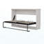 Lit escamotable horizontal simple, lit escamotable mural, armoire pliante, mobilier peu encombrant pour chambre d'amis polyvalente, bureau personnel, blanc rustique-825982476-825982470-825982477