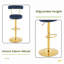 Chaise de bar pivotante rembourrée en velours doux (ensemble de 2)-316882884-316882886