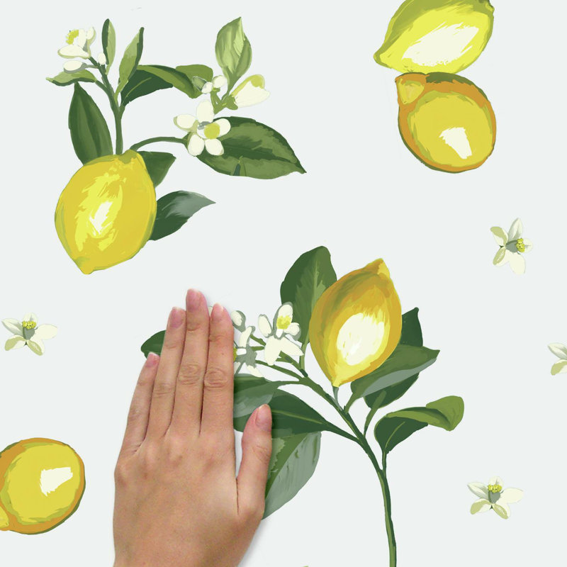Adhésif décoratif peler et coller au citron