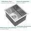 Évier de cuisine encastrable 14 po - évier de cuisine encastrable 14 po x 18 po x 9 po en acier inoxydable de calibre 16 profond 9 pouces