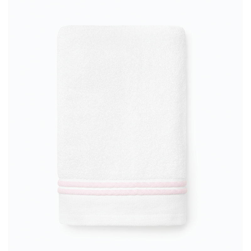 Aura Hand Towel, White/Pink