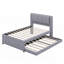 Lit plateforme tapissier pleine grandeur avec lit gigogne Howington-1440734656