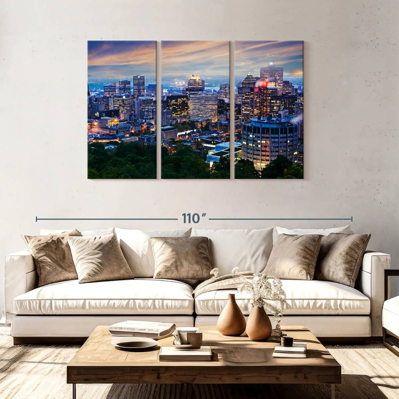 Aime Montreal City Lights, 48" H x 74" W