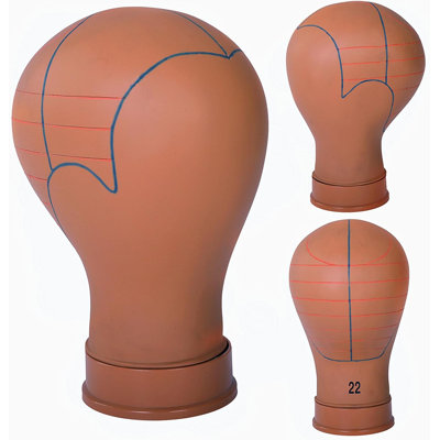 Mannequin Head for Wigs with Guide Lines, Pre-Marked Wig Head for Wig Making and Styling