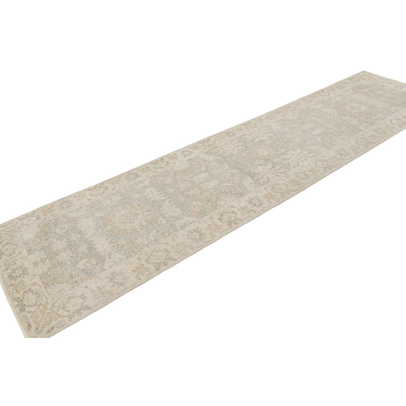 Hand Knotted Wool Geometric Area Rug, Rectangle 6' x 9'