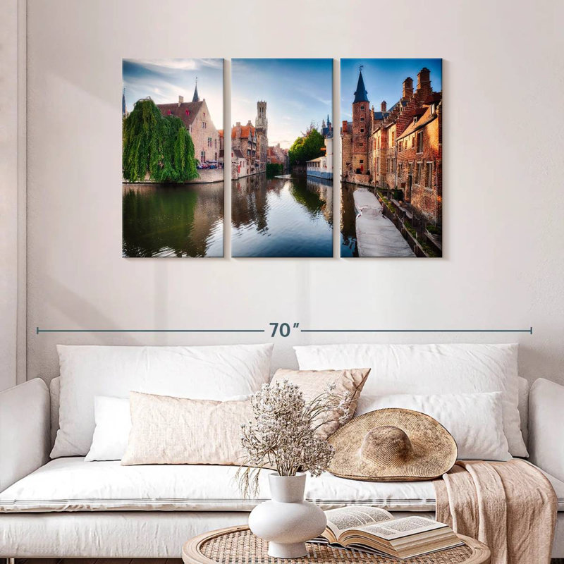 Lilie Bruges Water Canal, H 28 po x l 45 po