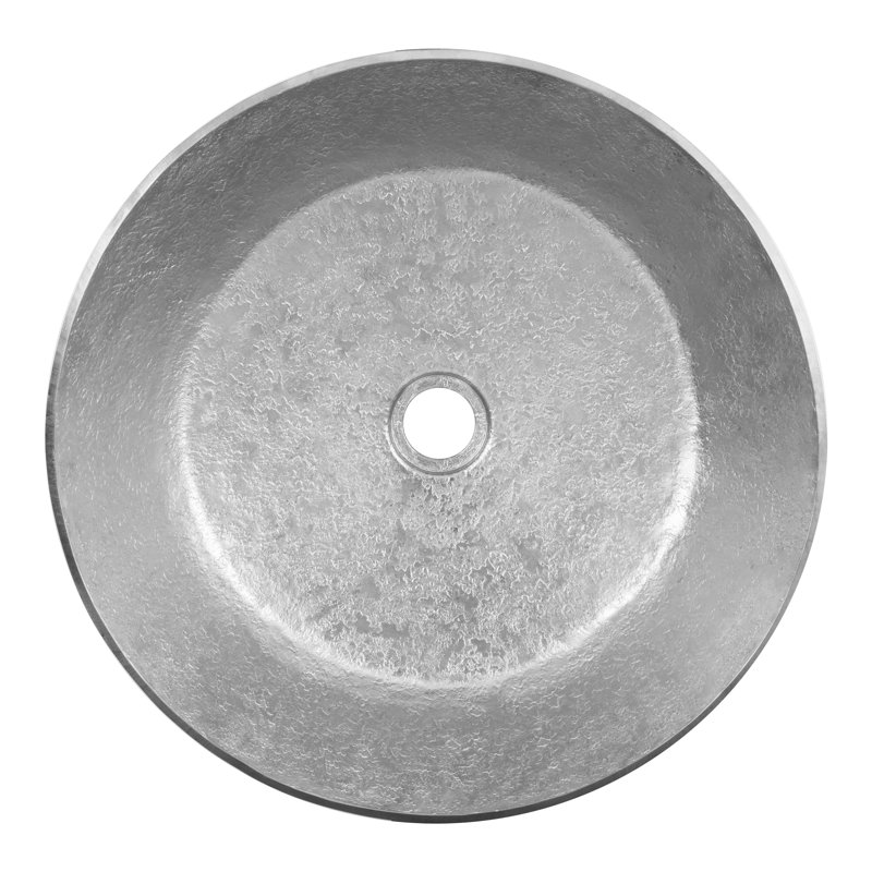 Grand lavabo rond 17 po Terra, Nickel