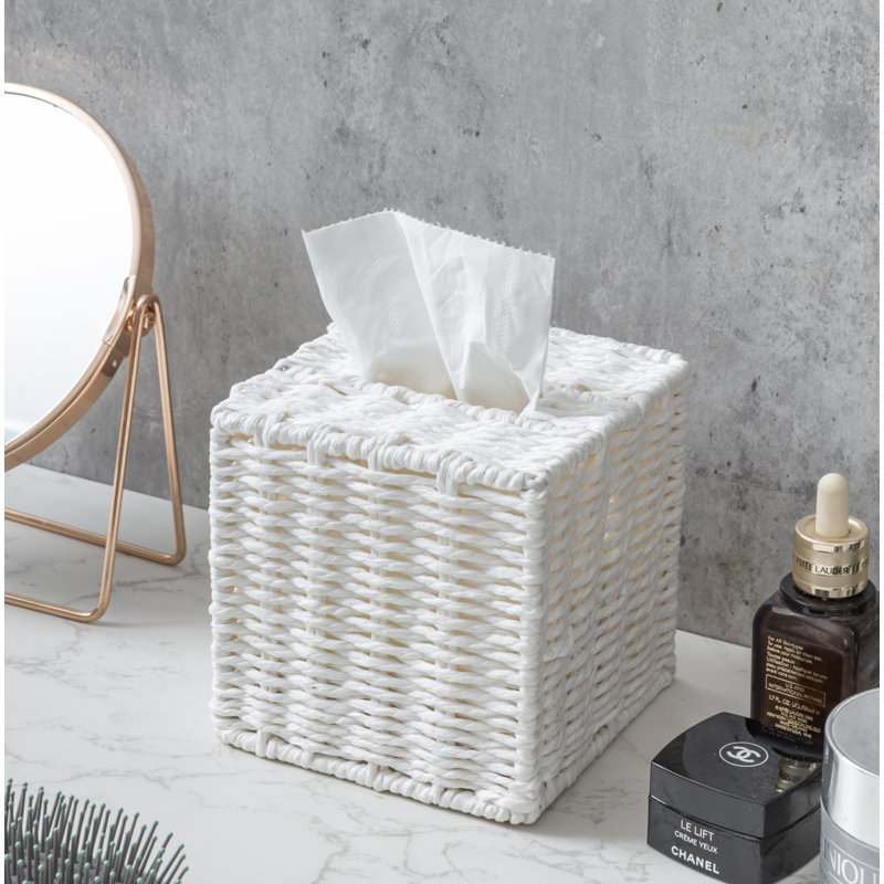 Tissue Box Cover, White