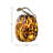 7.75"H Amber Dots Glass Pumpkin