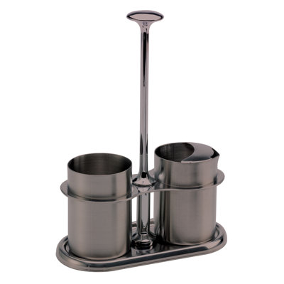Sugar and Creamer Combo, Stainless Steel, 4 oz Capacity