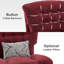 Fauteuil d'appoint rembourré en chenille Antionett-1795272566