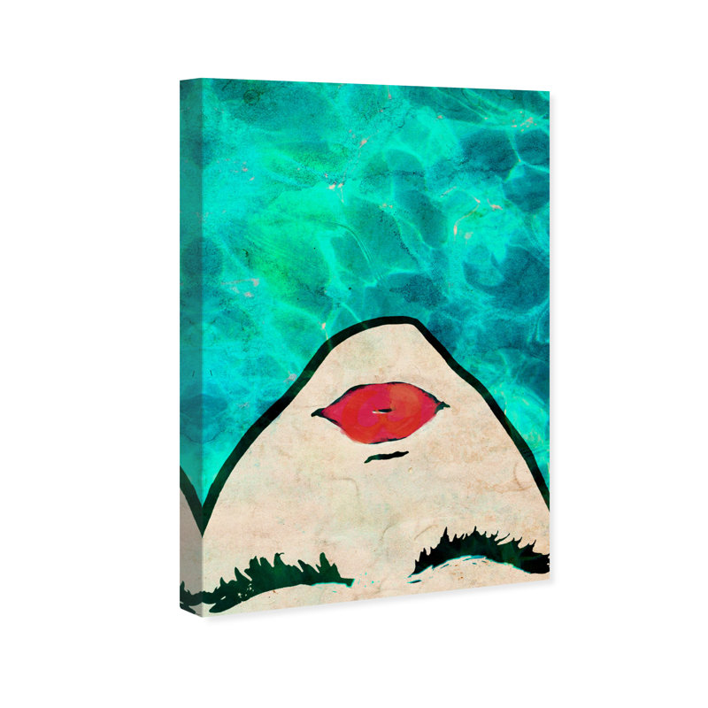 Eau, eau convoitée - Peinture sur toile tendue, H 54 po x l 36 po