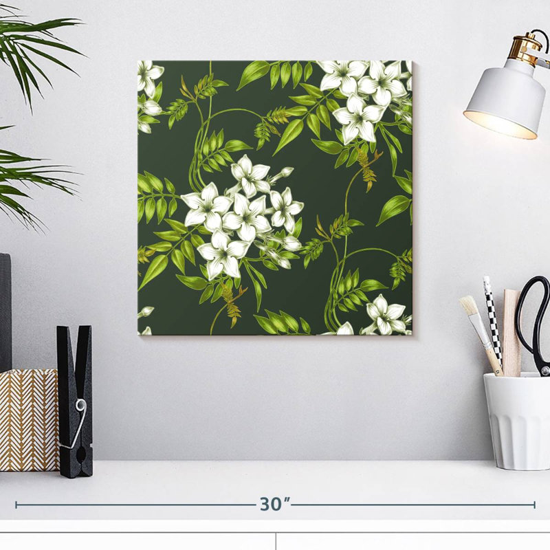 Harnek, jasmin, vignes et fleurs, H 16 po x l 16 po