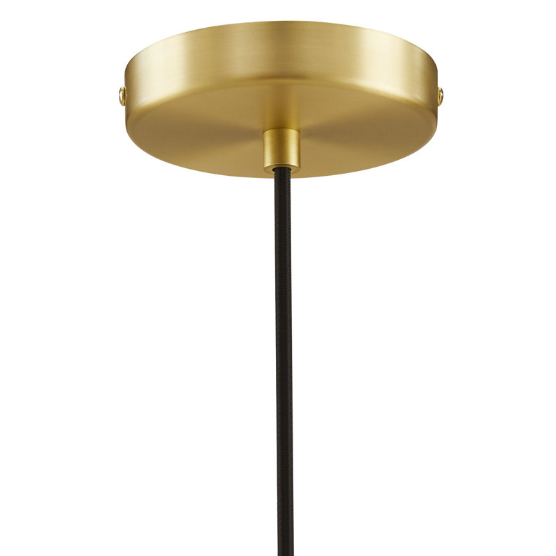 Eclipse Globe Pendant Light In Black, Brass