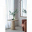Square Pedestal Side Table in Cream Finish