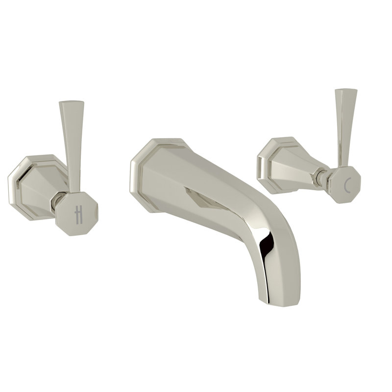 Deco Widespread Bathroom Faucet, Polished Nickel