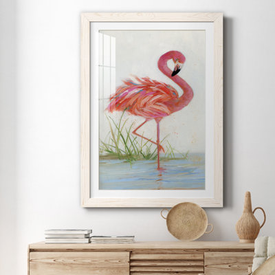 Flamant rose I - peinture encadrée