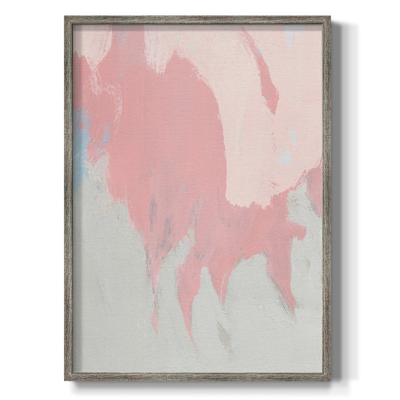 «Blush Abstract II», reproduction encadrée - bois massif, H 11 po x l 9 po