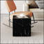 Table basse 15,7 * 15,7 * 15,7 pouces en panneau de fibres à densité moyenne avec texture de marbre - Design luxueux, décor de salon parfait, texture tendance cubique
