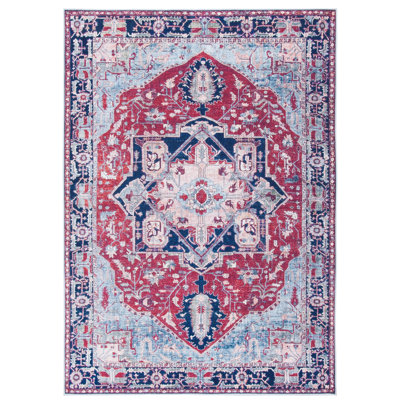 Tapis oriental rouge / bleu marine Sonia
