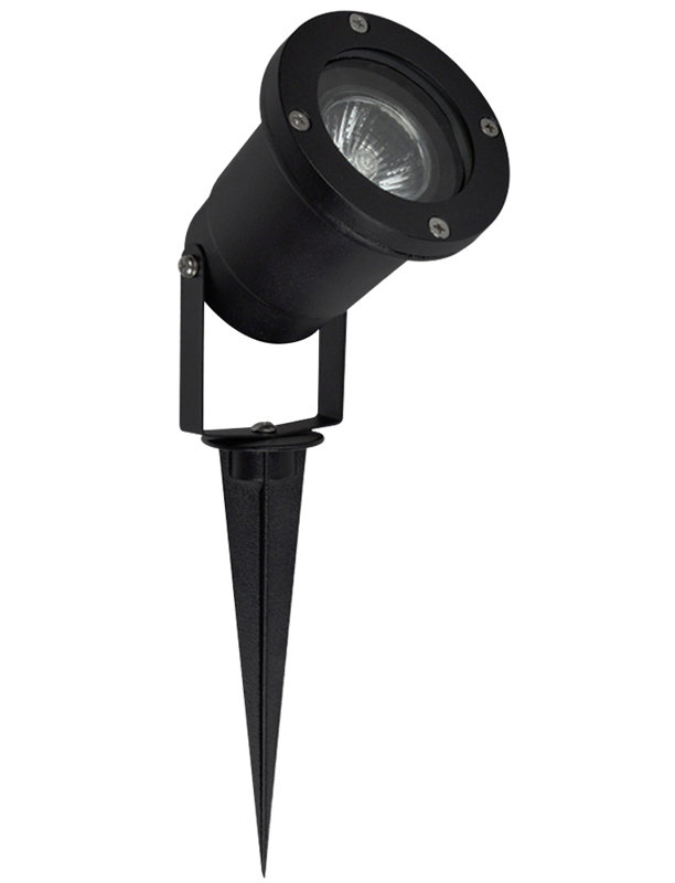 Lightner Black No Power Source Required / Manual Aluminum Spotlight Pack, Cool White