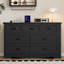 Commode à 7 tiroirs rustique, commode moderne minimaliste en panneau de fibres à densité moyenne de 47,2 po avec conception anti-basculement, armoire de rangement compacte pour la chambre à coucher et le salon-218328944