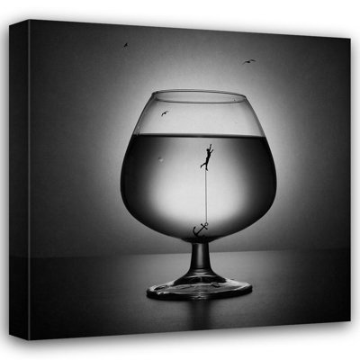 Ivy Bronx Ivanova, Victor Gallery Wrapped Canvas Art Titled: Alcoholism. The Drowning