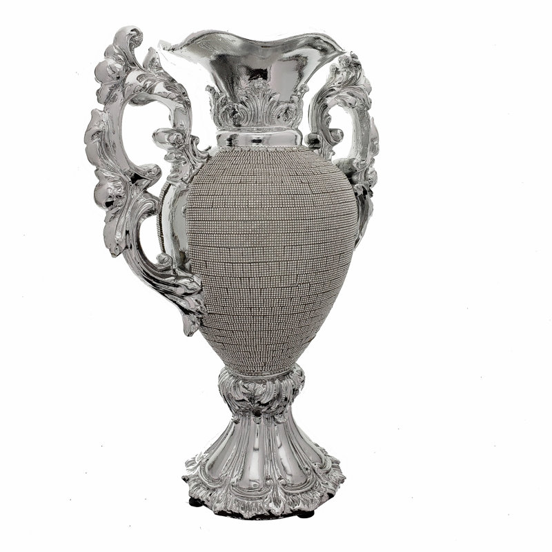 Ceramic Table Vase, Silver
