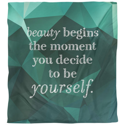 Housse de couette simple avec citation true beauté