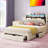 Chantise Upholstered Storage Bed with LED Lights and Built In USB Port-656268511-613874407