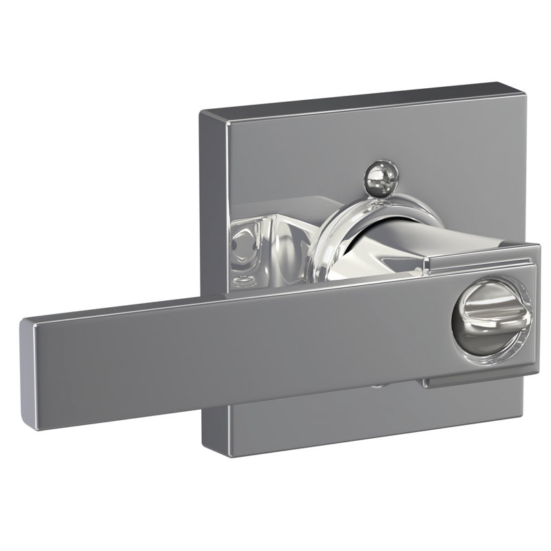 Serrure à clé à clé de levier avec une garniture collins Northbrook, Chrome brillant