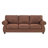 88" Wide Transitional Modern Rolled Arm Sofa Nailhead Trim & Solid Wood Legs Couch -1447206651