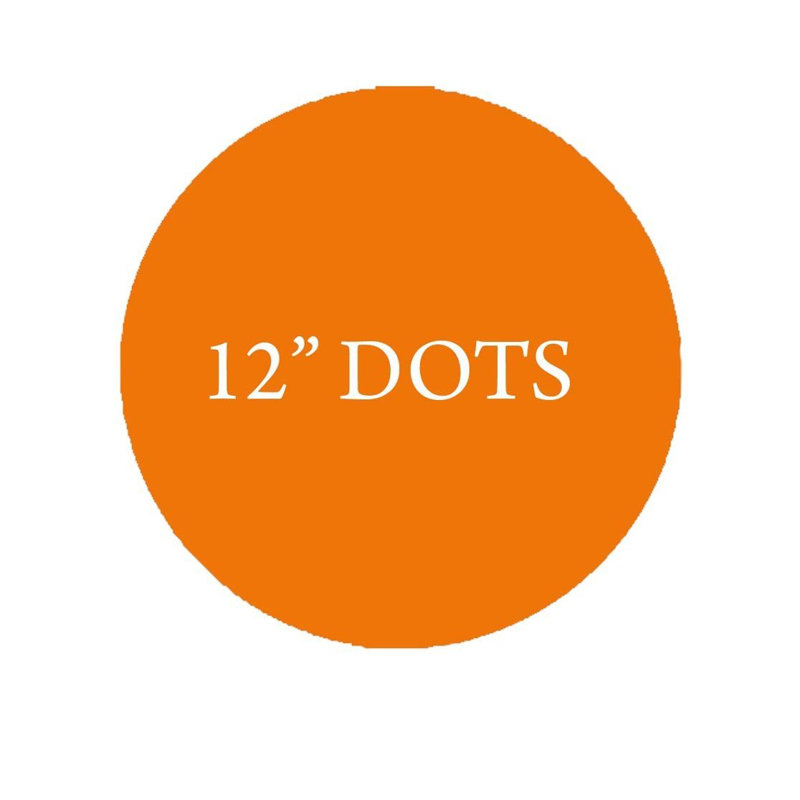 Abstract Non-Wall Damaging Wall Decal, Orange, 12 Inches