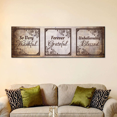 Thankful Grateful Blessed III Canvas Print