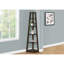 Bibliothèque d'angle polyvalente à 5 niveaux pour le bureau et la chambre à coucher Design contemporain et moderne-1639287964