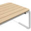 Table basse rectangulaire avec plateau à lattes et base en aluminium-132504865