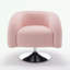 Chaise pivotante rembourrée de style moderne avec base ronde en métal-105504742