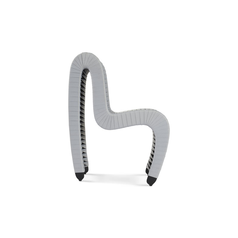 Seat Belt Cotton Upholstered Side Chair, Gray