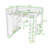 Metal Loft Bed with Wardrobe, Desk and Storage Shelves-2086026467-2086026464