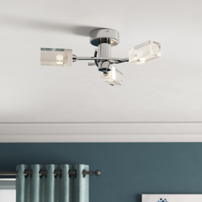 Nevaeh Glass Semi Flush Mount