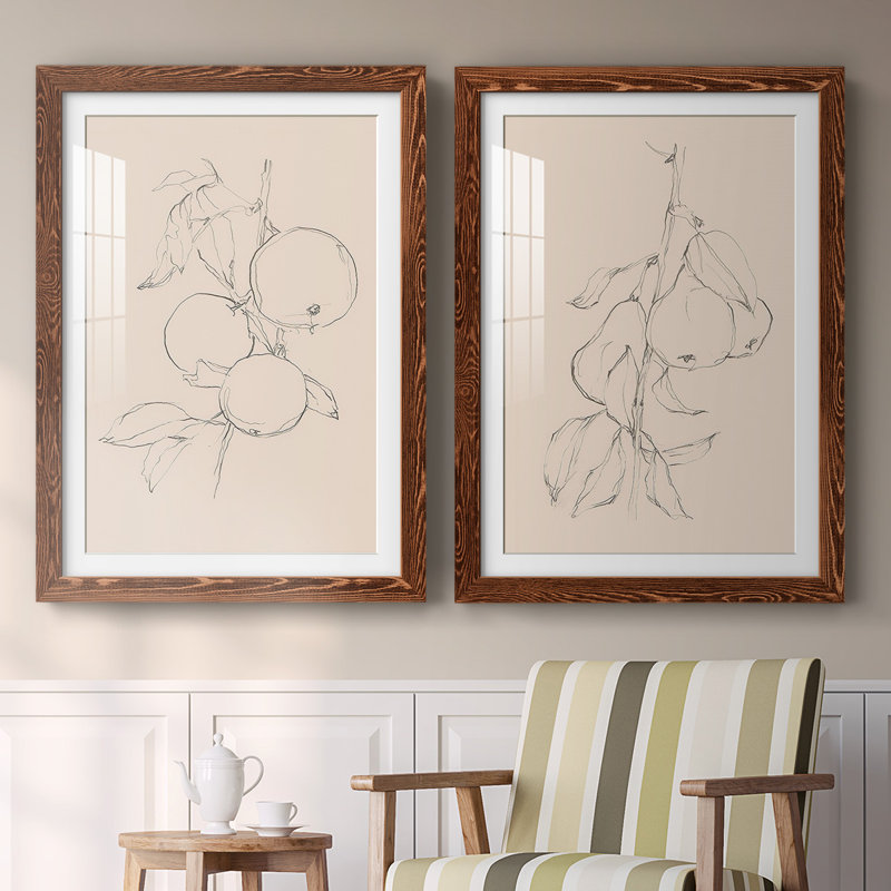 «Fruit Contour Study I», reproduction de photo sur toile 2 pièces, Érable, H 31,5 po x l 88 po x P 1,5 po