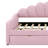 Upholstered Daybed Frame With Shell Shaped Backrest And Two Drawers-825518931