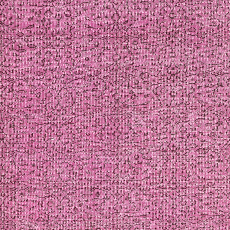 Tapis turc en laine fait à la main 5,4 x 9 pi. Tapis rétro rétro rose pour maison moderne