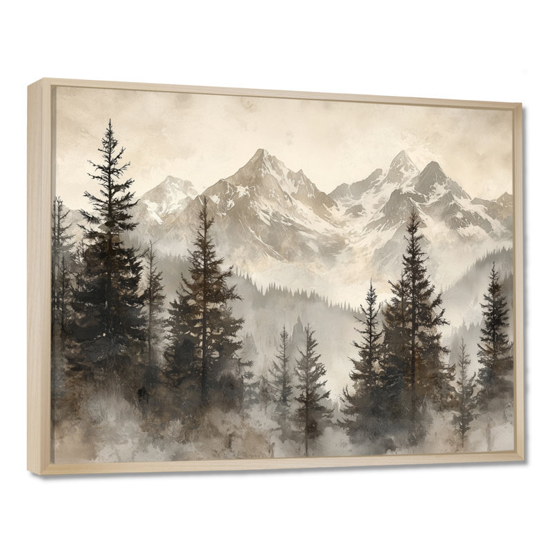Geziena - Landscapes Wall Art, H 30 po x l 40 po, Cadre flottant, Naturel