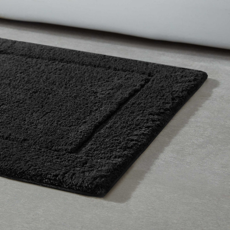 Calvin Klein Cotton Bath Rug, 22" L x 60" W, Black