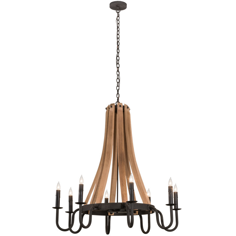 Lustree 8 lumières façon bougie classique Chancy