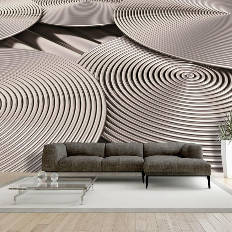 Murale spirales en cuivre, L 110 po x l 157 po