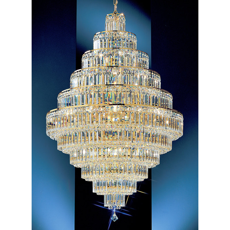 Lustre 30 lumières Ambader, Crystalique Plus, Plaqué en or 24 carats