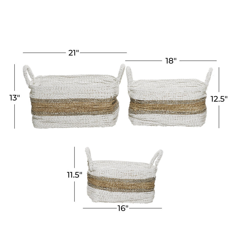 Ensemble de 3 paniers en polypropylène